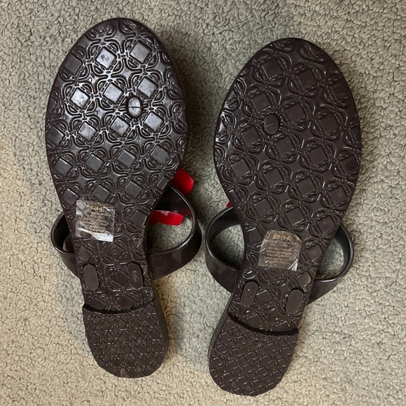 Flower Jelly Thong Flip Flop Sandal Floral Blossom Flat Shoe Candy Rosette AVON - Picture 3 of 4